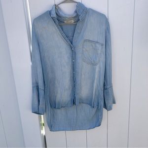 Cloth & Stone Medium Denim style Button down Blouse